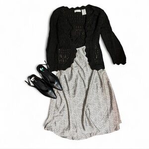 Sienna Sky Black and White Midi Skirt